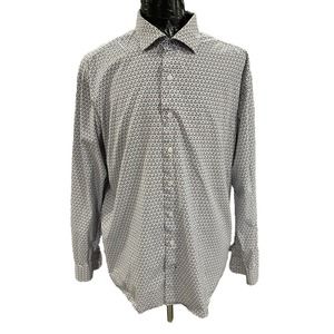 Paulo Solari Men’s Shirt Modern Fit Size 3X Geometric Print Long Sleeve Shirt